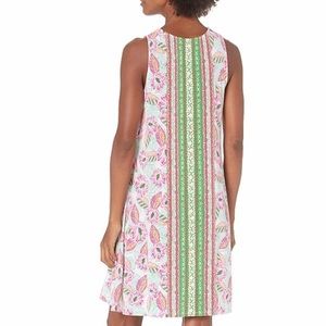 Colorful pappagallo dress (Sleeveless swing dress cactus rose multi) size small